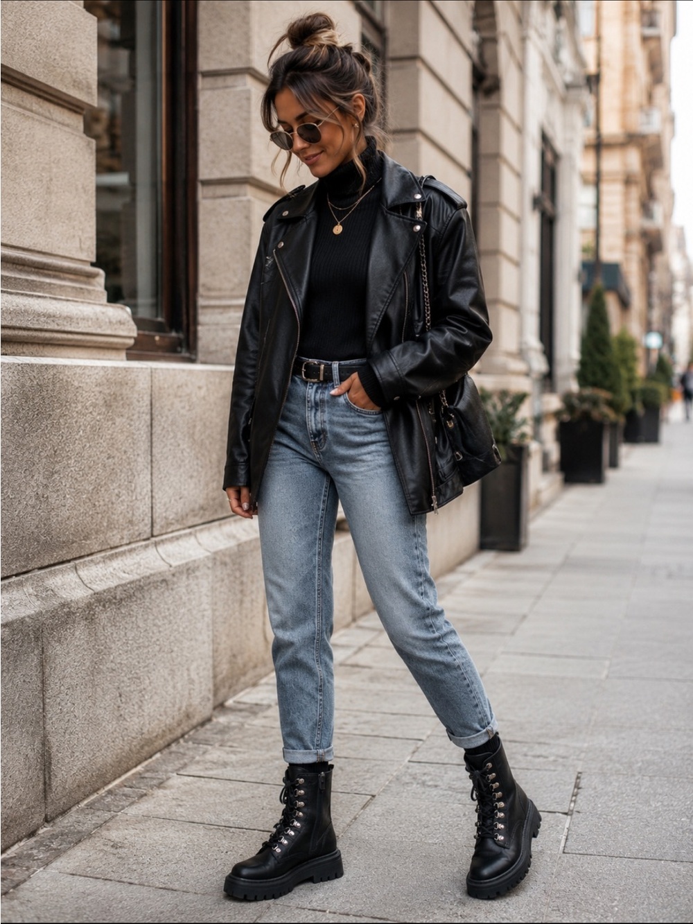Marc Fisher Black Leather Boot - Picture 1 of 8
